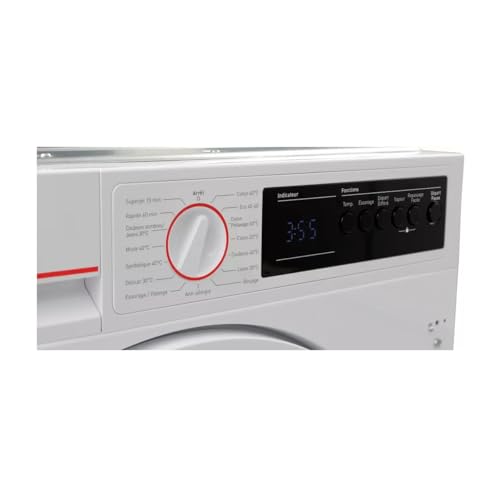 Lave-linge Encastrable 8 kg - 1400 trs/min - Moteur Induction Silencieux - Blanc