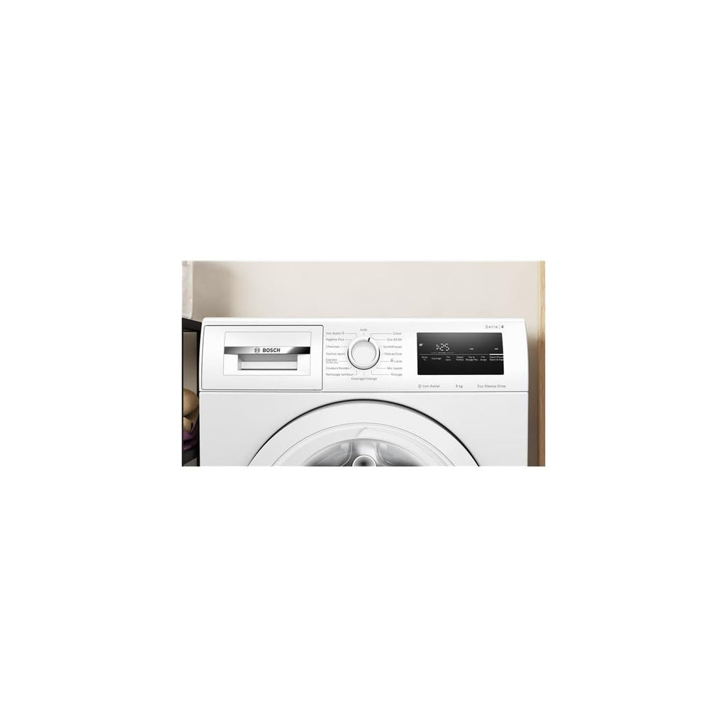 Lave linge Série 4 hublot, 8 kg, 1400 trs/min, Blanc