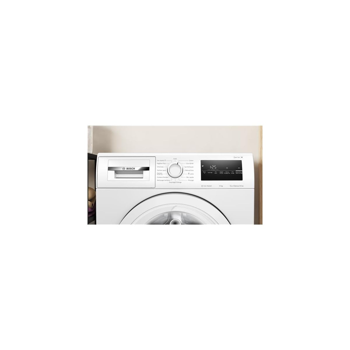 Lave linge Série 4 hublot, 8 kg, 1400 trs/min, Blanc