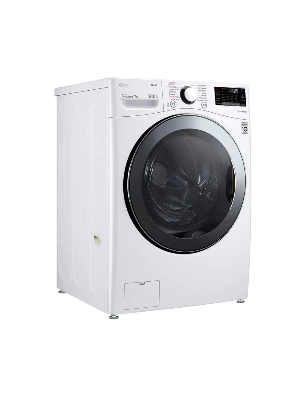 Lave-linge Frontal Grande Capacité 17 kg - Moteur Induction Silencieux - Noir