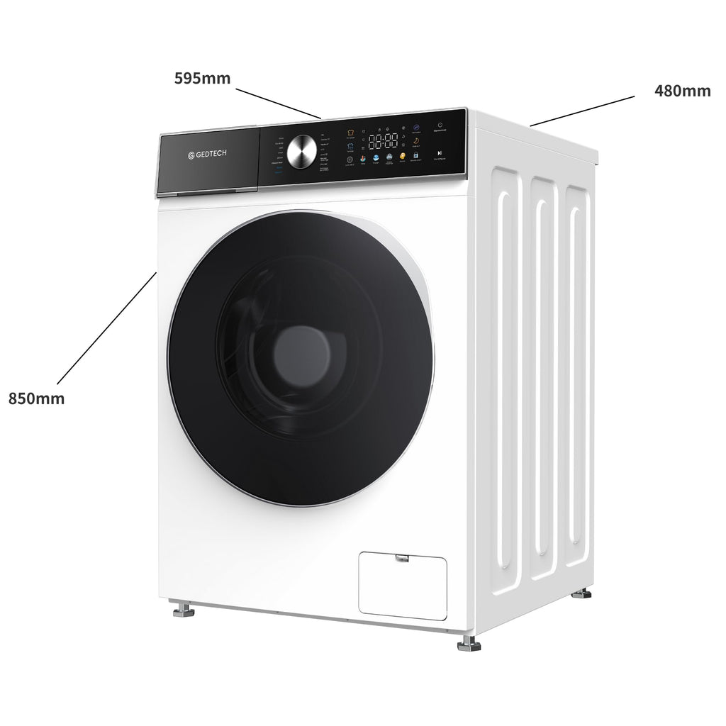 Lave-linge frontal - 10 Kg - 1400 tr/mn - 16 programmes - Eco - Intensif - Rapide – Très Faible conso - Panneau commande LED couleur (Blanc, 10 Kg)