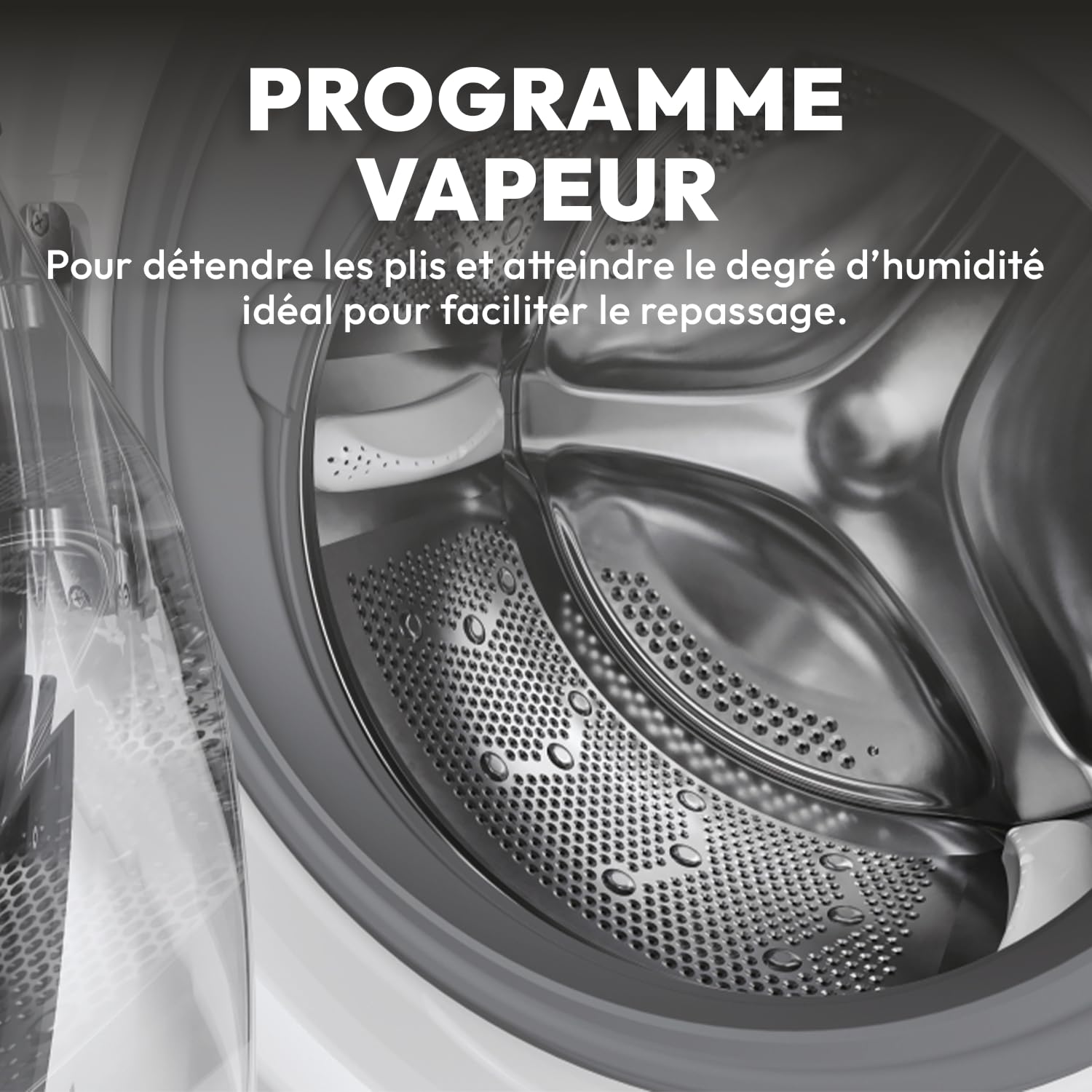Lave-linge Séchant Frontal 10 kg / 6 kg - 1400 trs/min - Classe A - Fonction Vapeur - Blanc