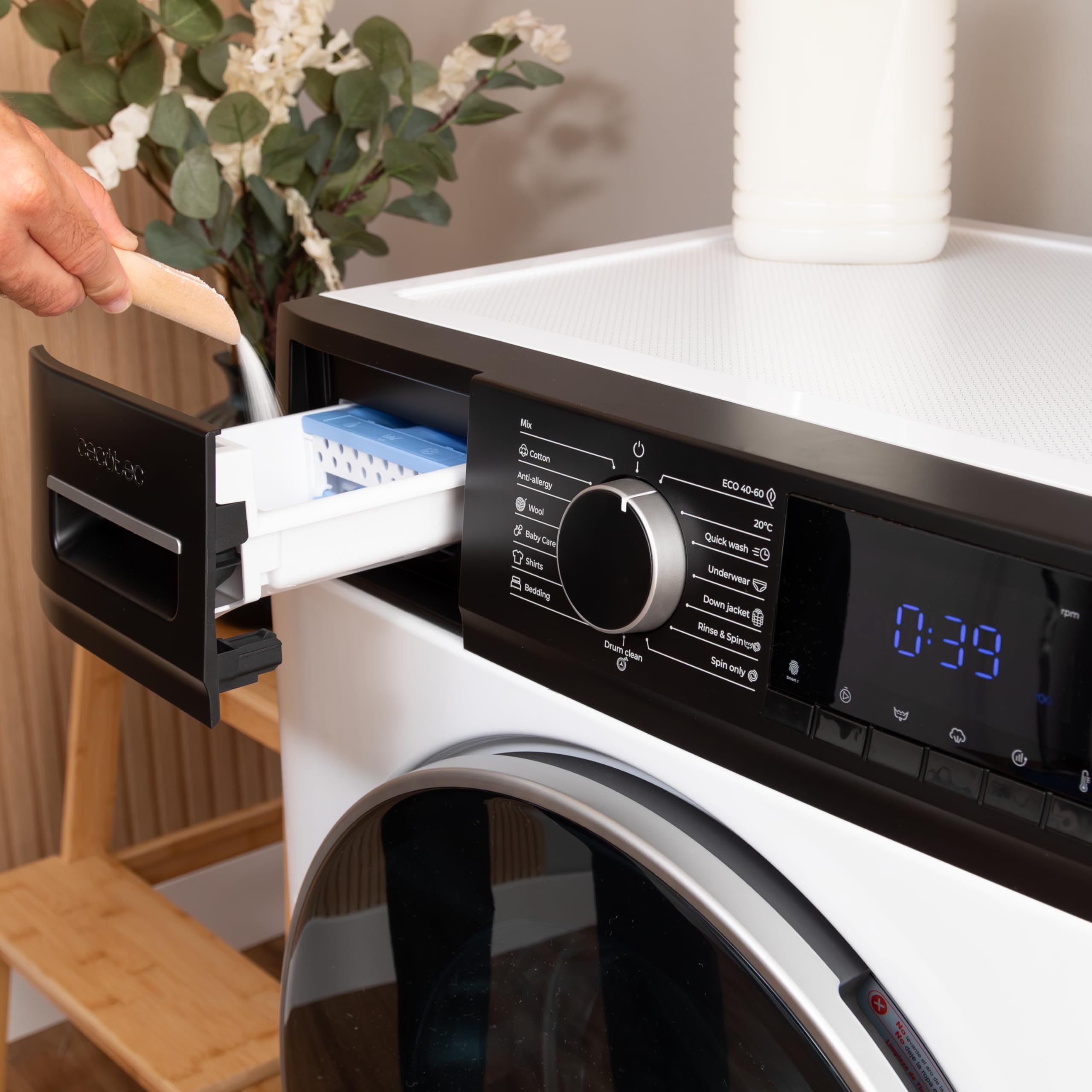 Lave Linge Bolero Dresscode 8610 Inverter A; capacité de 8 Kg, 1400 tr/min, Classe A, avec fonction vapeur, moteur Inverter Plus, 15 programmes, optimise le niveau d'eau et le lavage