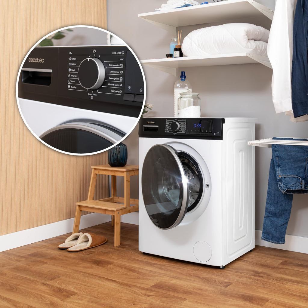 Lave Linge Bolero Dresscode 8610 Inverter A; capacité de 8 Kg, 1400 tr/min, Classe A, avec fonction vapeur, moteur Inverter Plus, 15 programmes, optimise le niveau d'eau et le lavage